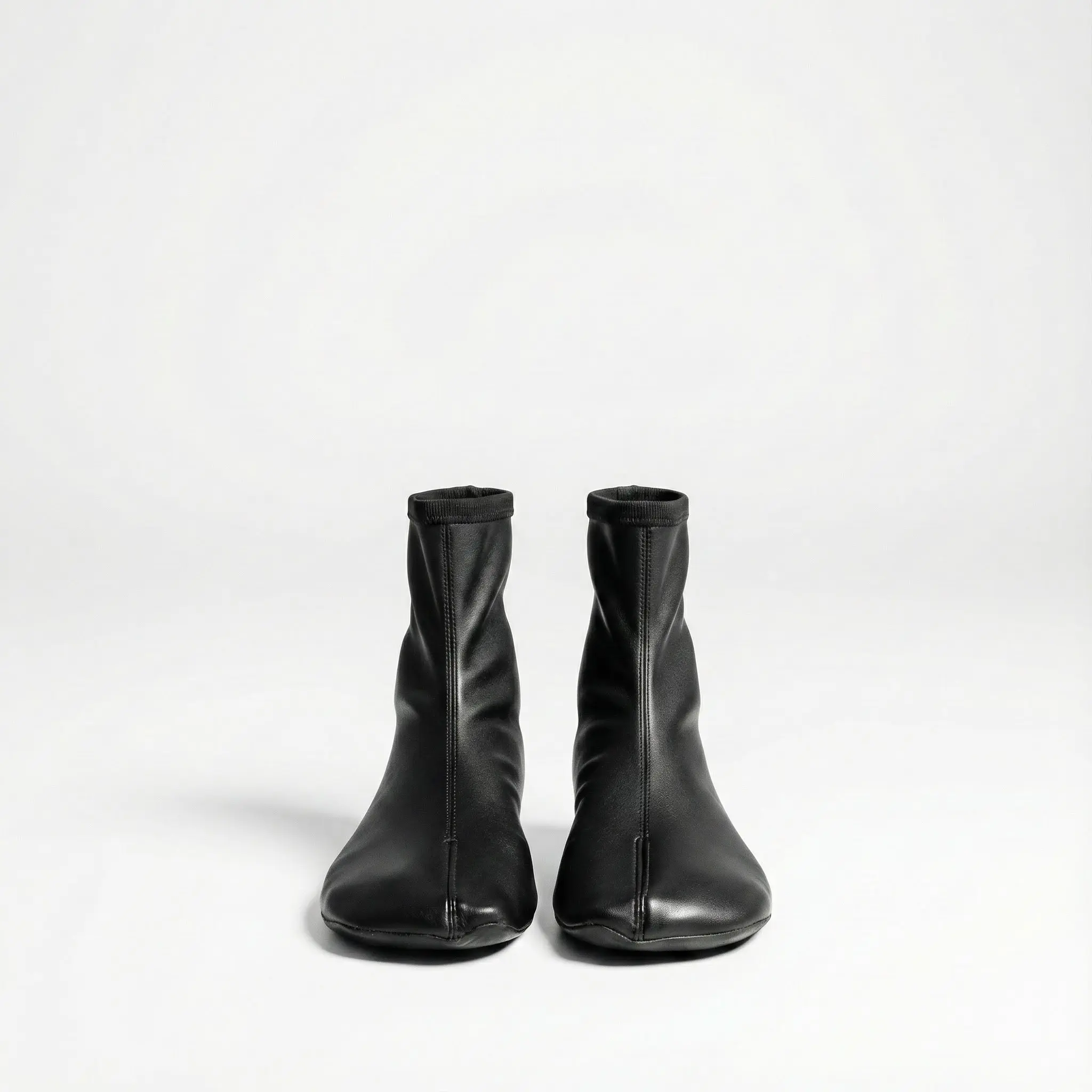 Sleek Slim-Fit Synthetic Leather Winter Zipper Socks - Image 3