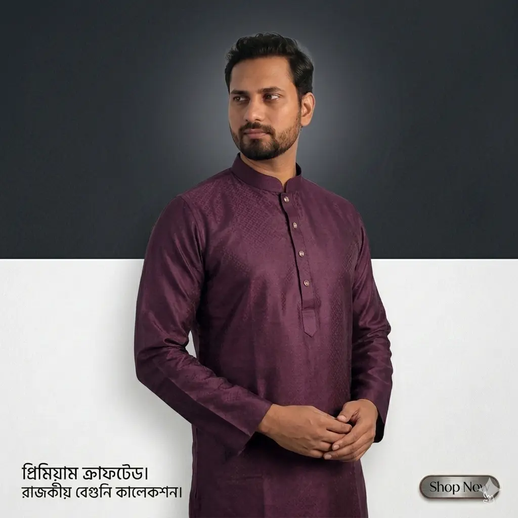 Deep Teal Sophisticated Cotton Panjabi