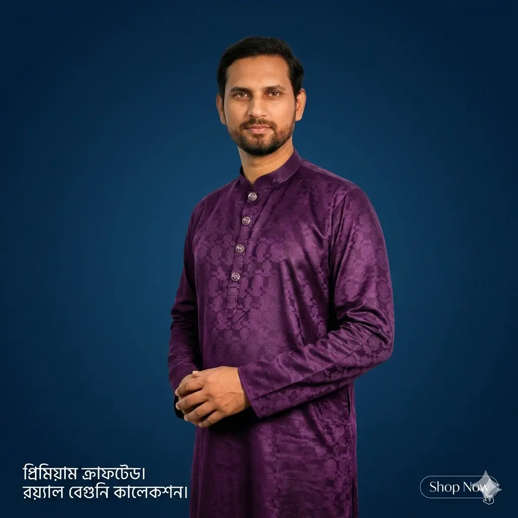 Royal Purple Premium Cotton Panjabi